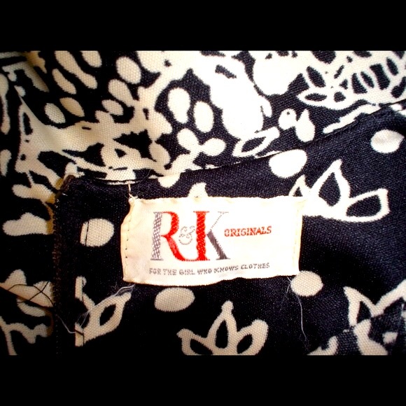 Vintage Designer Black Novelty Print Jersey Dress + Scarf 36 - Picture 10 of 16